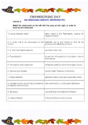 English Worksheet: Thanksgiving