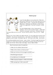 English Worksheet: reading activity