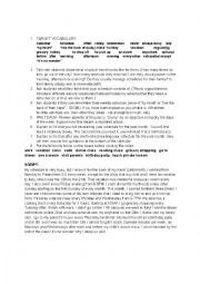 English Worksheet: Talking about schedule (past tenses) LESSON PLAN AND SCRIPT