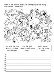 English Worksheet: Present Continuous