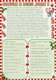 Christmas is coming: reading comprehension