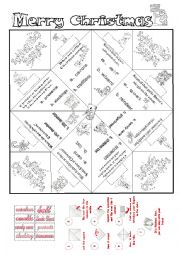 English Worksheet: Christmas cootie Catcher