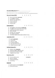 English Worksheet: Research Paper Rubric