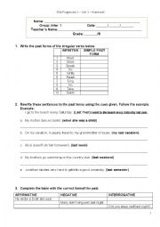 Simple Past Tense - extra activities to practice
