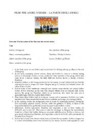 English Worksheet: FILM - The angels share Summary Ex