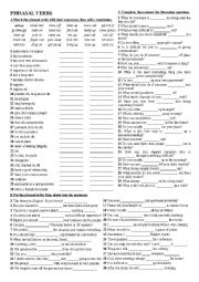 English Worksheet: Phrasal Verbs (4 exercises + Answer Key)