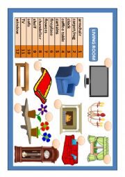 English Worksheet: Living room