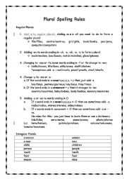 English Worksheet: Plurals