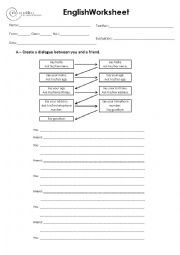 English Worksheet: Dialogue worksheet