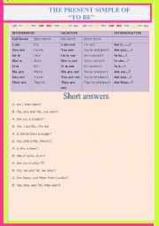English Worksheet: All about the present simple of 