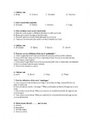 English Worksheet: Anatomy organs quiz