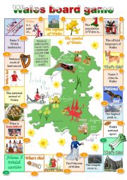 English Worksheet: Wales board game