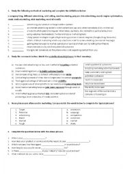 Marketing vocabulary worksheet