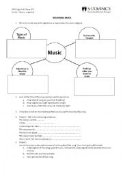 English Worksheet: describing music