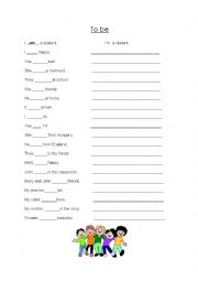 English Worksheet: to be