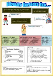 English Worksheet: Have been to