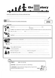 English Worksheet: The LEGO story
