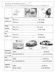English Worksheet: Comparison of adjectives 