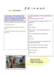 English Worksheet: FRIENDS - Ross and Rachel take Emma to the playground