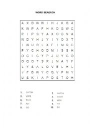 English Worksheet: word search