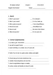 English Worksheet: classroom