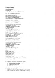English Worksheet: Stitches by Shawn Mendes