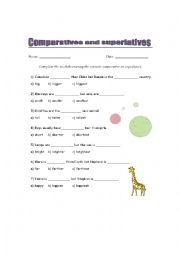 English Worksheet: Comparative and Superlative