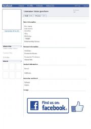 English Worksheet: My profile - Facebook