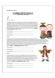 English Worksheet: Narrative Writing - writing a story