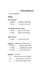 English Worksheet: There is/There are Lesson