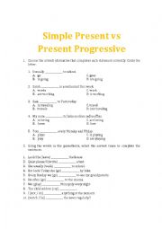 Simple Present vs Present Progressive