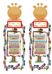 Days of the Week Bookmark