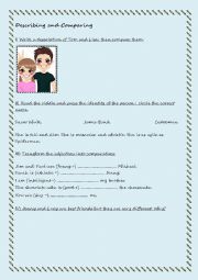 English Worksheet: Lets describe and compare