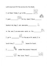English Worksheet: Phonics ea long vowel sound for kids 
