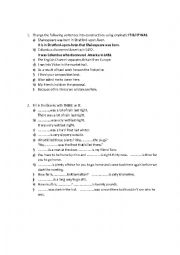 English Worksheet: The active voice-to be
