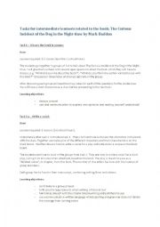 English Worksheet: Lesson plan for working with The Curious Incident of the Dog in the Night-time by Mark Haddon