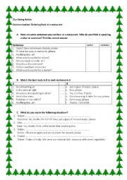 English Worksheet: ordering food worksheet