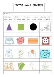English Worksheet: Toys and Games