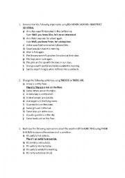 English Worksheet: The active voice-to be