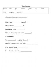 English Worksheet: fill in the blank (can be a cloze exercise) school