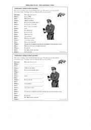 English Worksheet: Interview with a policeman - Past tenses practise