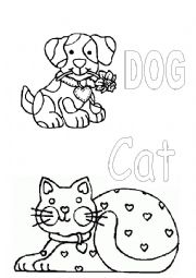 English Worksheet: Animals Flashcards (for coloring)