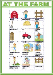 English Worksheet: AT THE FARM