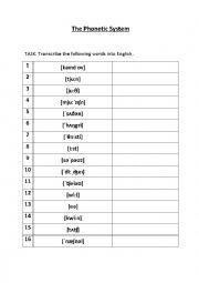 English Worksheet: Phonetic vocab game