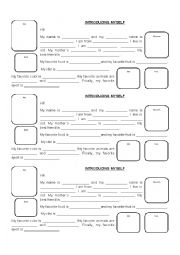 English Worksheet: Introducing myself