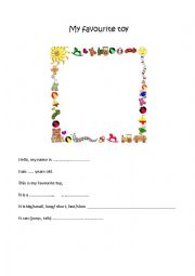 English Worksheet: My favourite toy