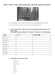 English Worksheet: Present Passive How to make a bike jump