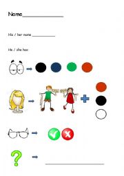 English Worksheet: Simple facial features