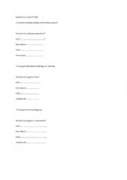 English Worksheet: making suggestions