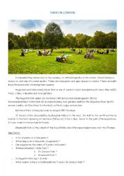 English Worksheet: Parks in London